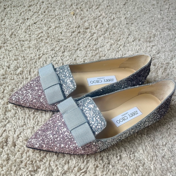 Jimmy Choo Brown and Gold Shoes